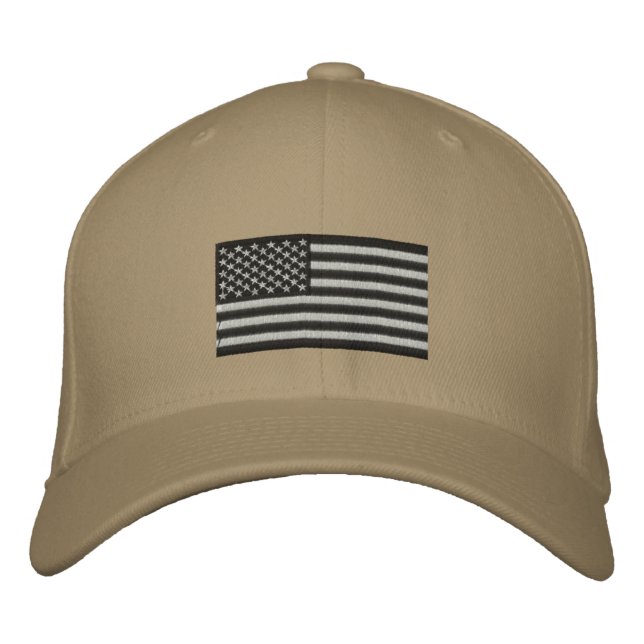 Embroidered Flag Embroidered Baseball Hat (Front)