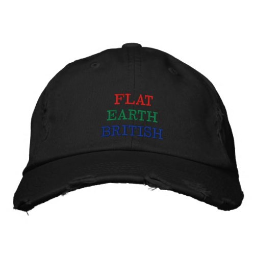 Embroidered Flat Earth British Hat