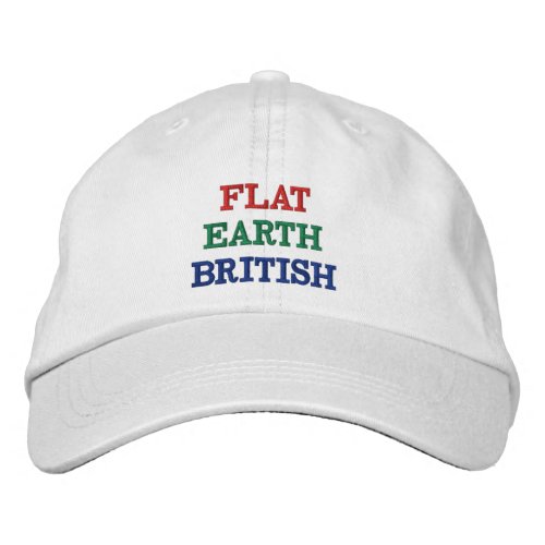 Embroidered Flat Earth British Hat