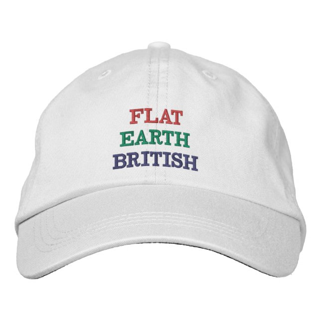 Embroidered Flat Earth British Hat (Front)
