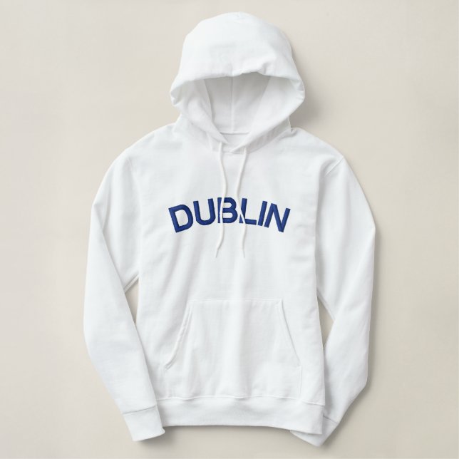 Embroidered Fleece DUBLIN hoodie (Design Front)
