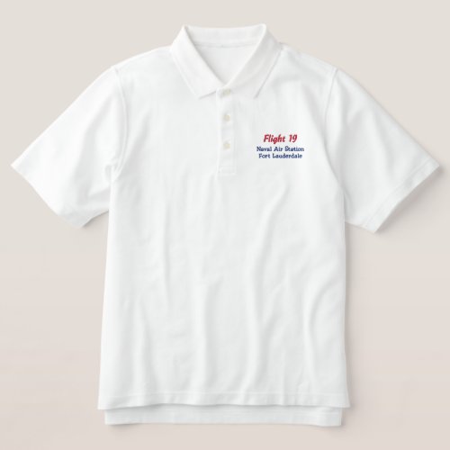 EMBROIDERED Flight 19 Embroidered Polo Shirt
