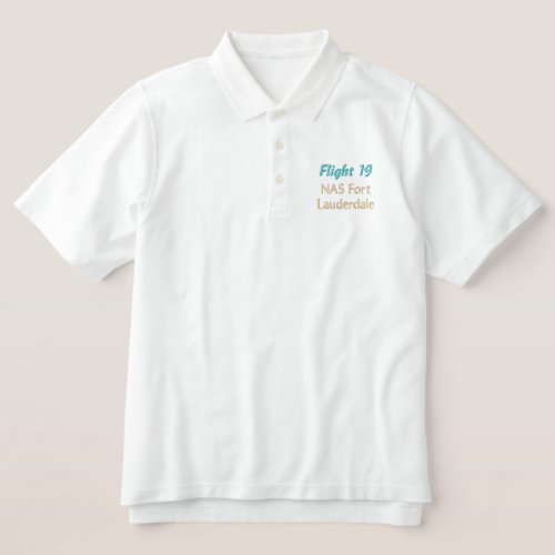 EMBROIDERED Flight 19 Embroidered Polo Shirt