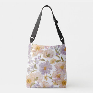 Embroidered Flowers Crossbody Bag
