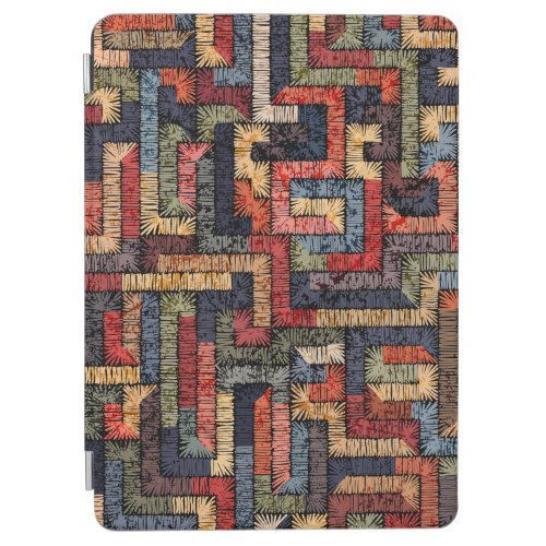 Embroidered geometric ethnic texture iPad air cover