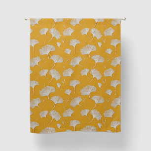 Embroidered Ginkgo Leaf Pattern Blackout Curtains