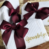 Embroidered Glitter Name Makeup Cosmetic Bag. (Front)