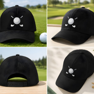 Embroidered Golf Ball & Clubs Custom Hat Golf Love