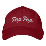 Embroidered Grandpa Pop Pop Red Hat Gift