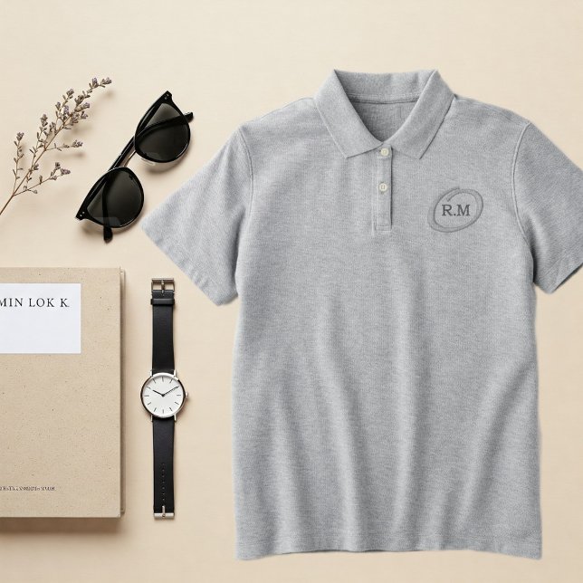 Embroidered Gray Sports T-Shirt with Customized  (Creator Uploaded)