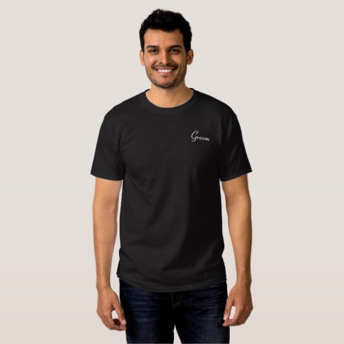 Embroidered Groom T_Shirt