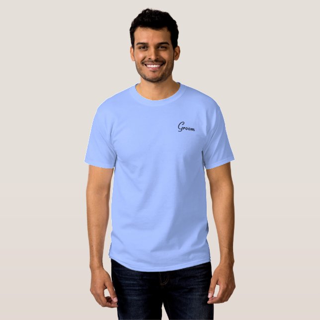 Embroidered Groom T-Shirt (Front Full)