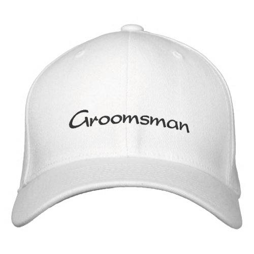 EMBROIDERED GROOM WEDDING CAP