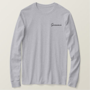 Embroidered Groomsman T-Shirt
