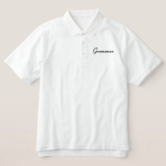 Embroidered Groomsman Wedding Apparel Polo Shirt