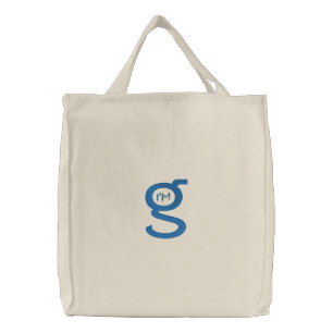 Embroidered Handbags w Teal Logo