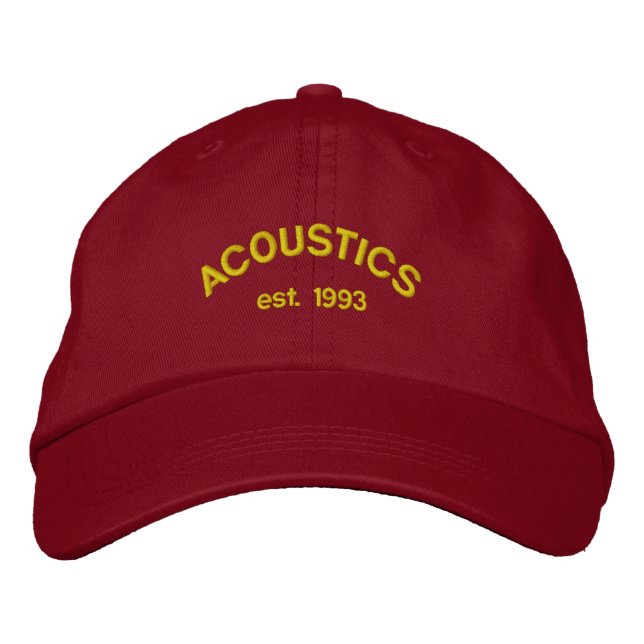 Embroidered Hat - Acoustics est 1993 (Front)