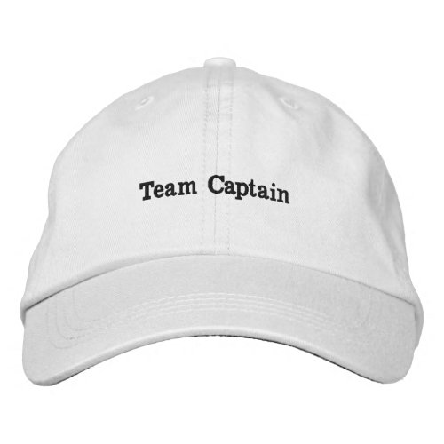 Embroidered HatAdjustable Cap Team Captain Design