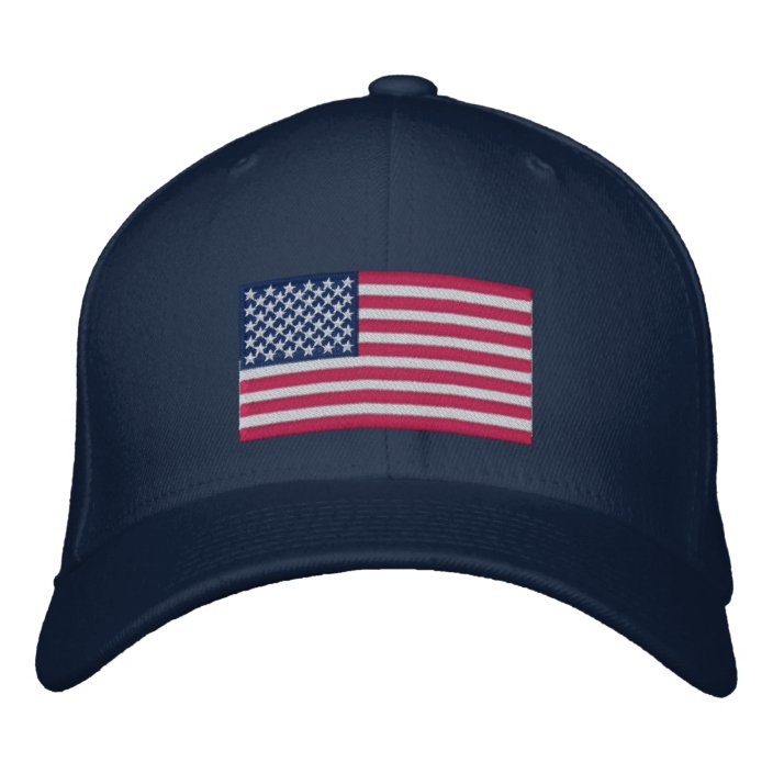 Embroidered Hat American Flag | Zazzle.com