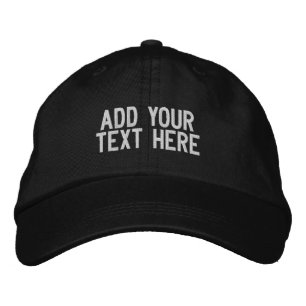 Embroidered Hat, District Threads Distressed Chino Baseball Cap