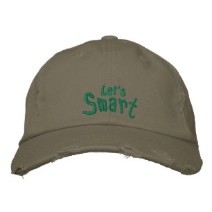Embroidered Hat, District Threads Distressed Chino Baseball Cap