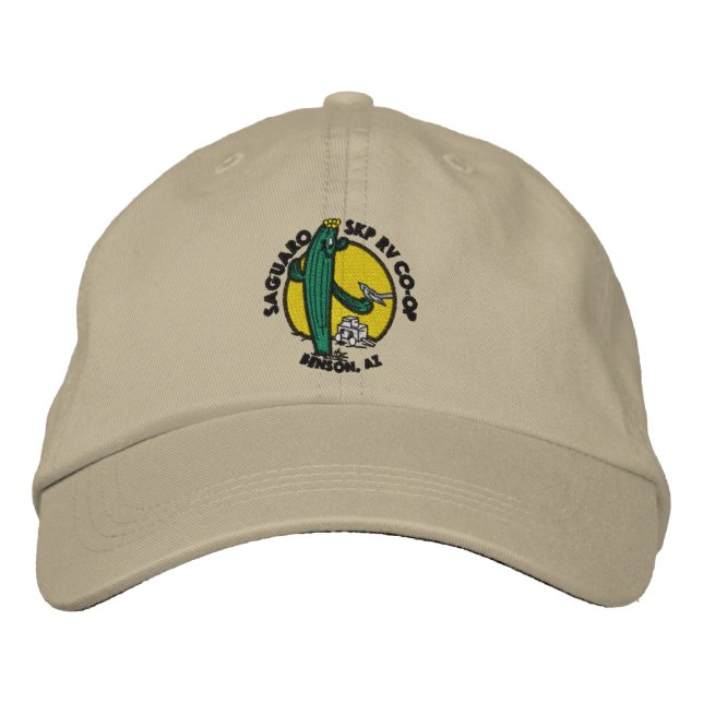 Embroidered Hat - Khaki (Front)