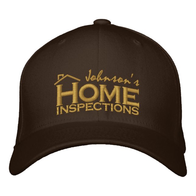 Embroidered Home Inspections Baseball Hat (Front)