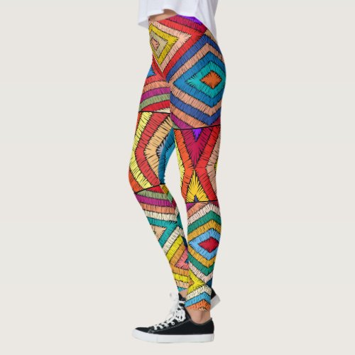 Embroidered Image  Fashion Pop Leggings