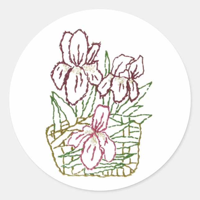 Embroidered Iris Sticker (Front)
