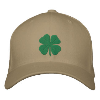 Embroidered Irish Four Leaf Clover Embroidered Baseball Hat