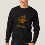 Embroidered Jaguar With Custom Text Embroidered Sweatshirt at Zazzle