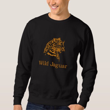 Embroidered Jaguar With Custom Text Embroidered Sweatshirt
