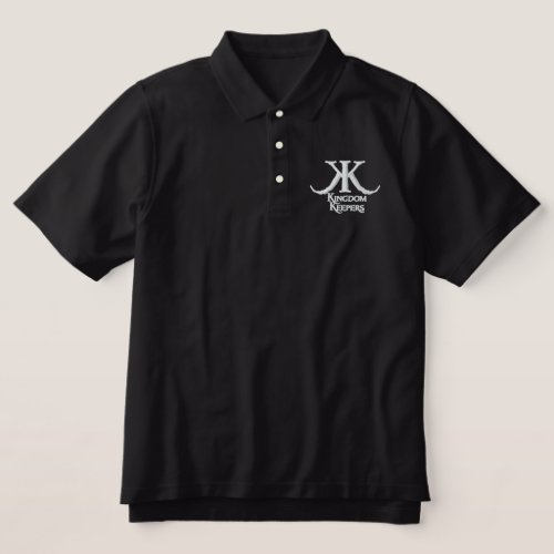 Embroidered Kingdom Keepers Polo_White KK Logo Embroidered Polo Shirt