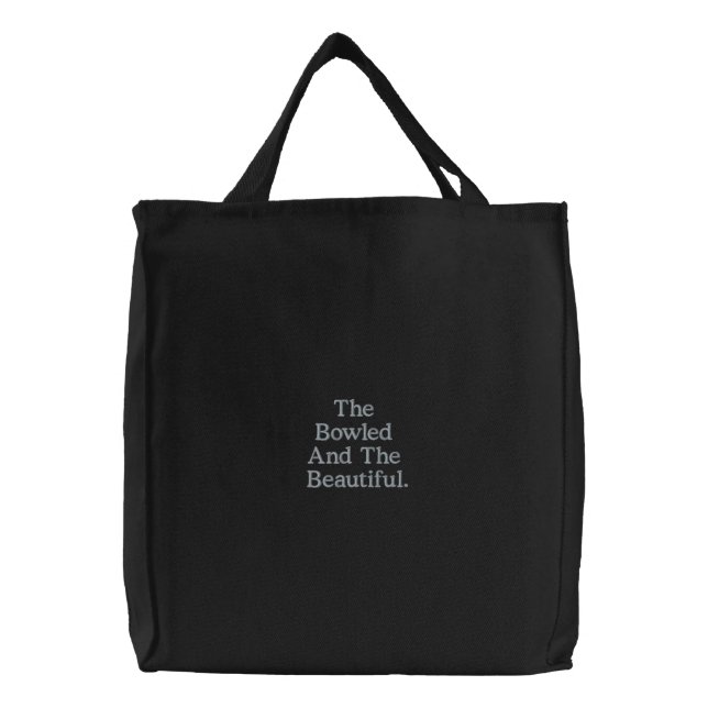 Embroidered Lawn Bowl Bowled Beautiful,  Tote Bag (Front)