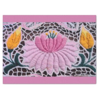 embroidered look water lily in kalocsai style