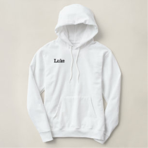 Embroidered Luke Name, Embroidered Hoodie
