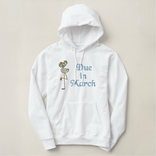 Embroidered March Maternity Hoodie