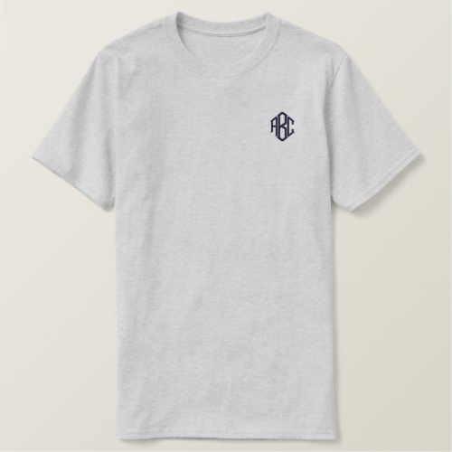 Embroidered Mens Shirt Ash Grey Monogram Template