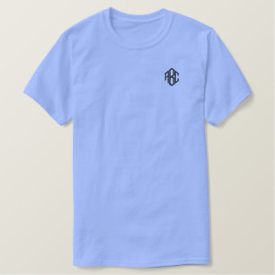 Embroidered Mens Shirt Blue Monogram Template