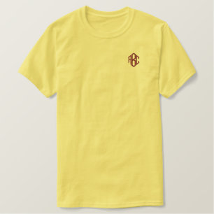 Embroidered Mens Shirt Daffodil  Yellow Monogram