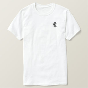 Embroidered Mens Shirt White Monogram Template