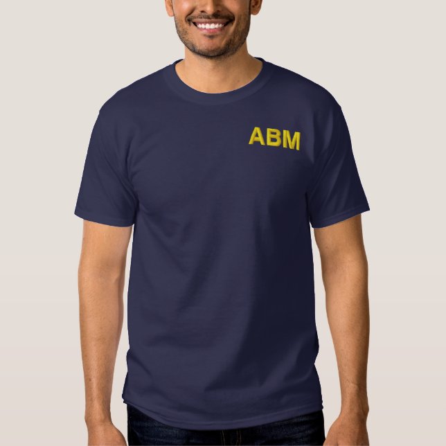 Embroidered Navy ABM Tee (Front)