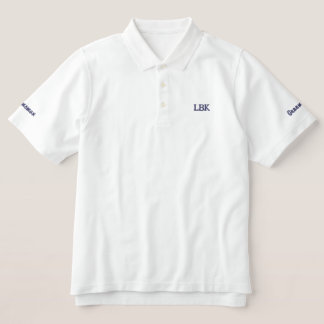 Embroidered Navy Blue Groom Groomsmen Bachelor Polo Shirt