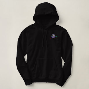 Embroidered Owls Hoodie