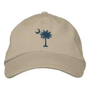 Embroidered Palmetto & Crescent Cap (SC Flag)