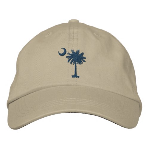 Embroidered Palmetto  Crescent Cap SC Flag