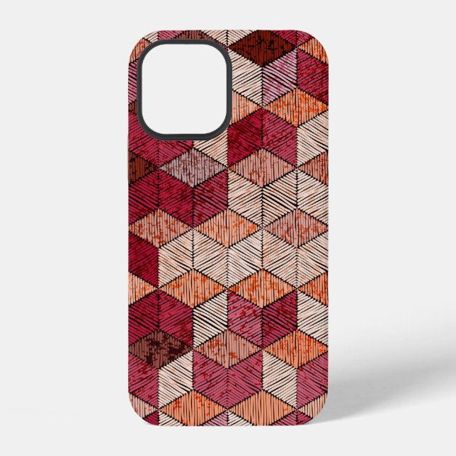 Embroidered patchwork seamless pattern. Bohemian.  Iphone Case (Back)