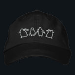 Embroidered Penguin Hat<br><div class="desc">Save the Penguins! All profits are donated to Antarctic and Southern Ocean Coalition. www.asoc.org My hope is that we sell enough T-shirts to make a difference to the penguins either by raising money or awareness of what is going on environmentally in Antarctica.</div>