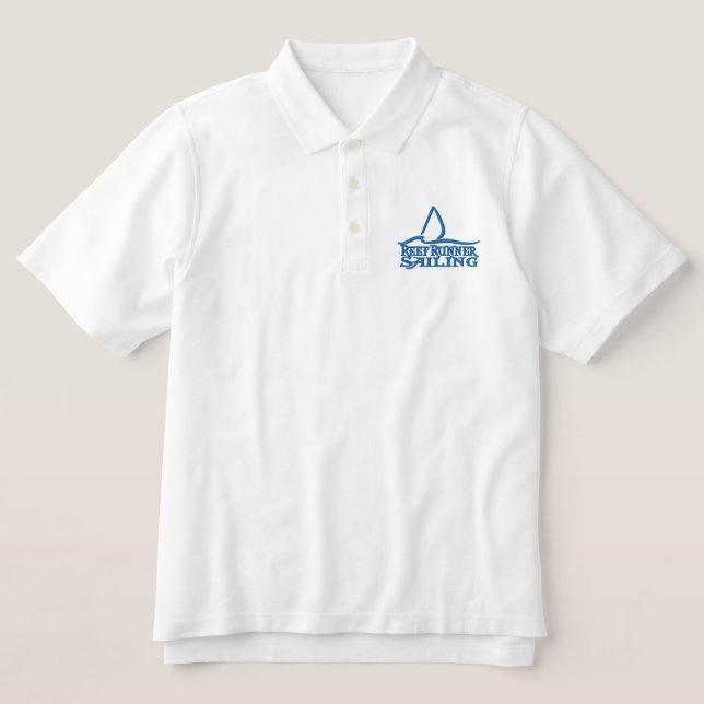 Embroidered POLO shirt -Throwback Reef Runner Logo (Design Front)