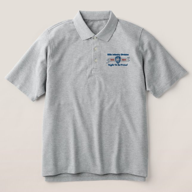Embroidered Polo Shirt with Blue letters (Design Front)